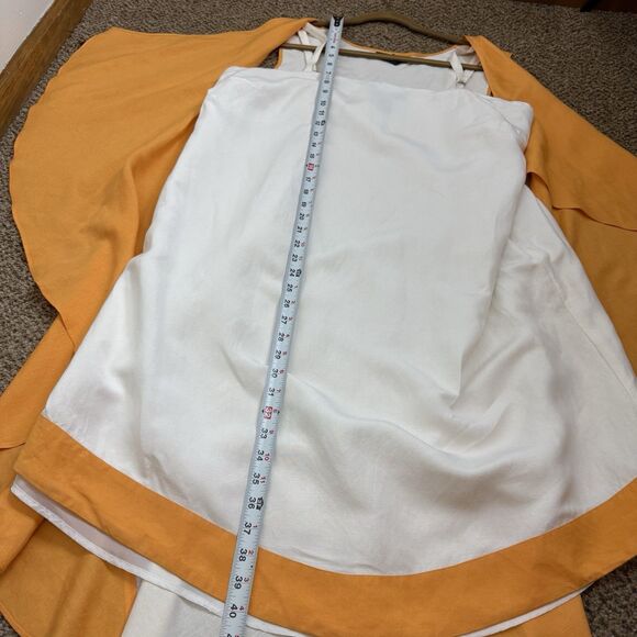 Ashley Stewart 2 Piece Linen Blend Dress White And Orange Womens Size 22 - Picture 13 of 13